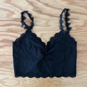 Forever 21 Black Lace Detail Top